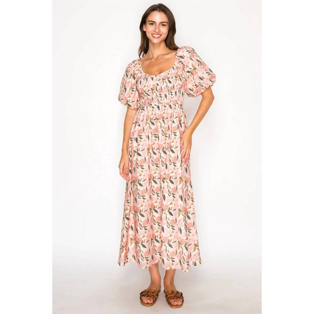 NEW MEET ME IN SANTORINI glow maxi dress in peony
